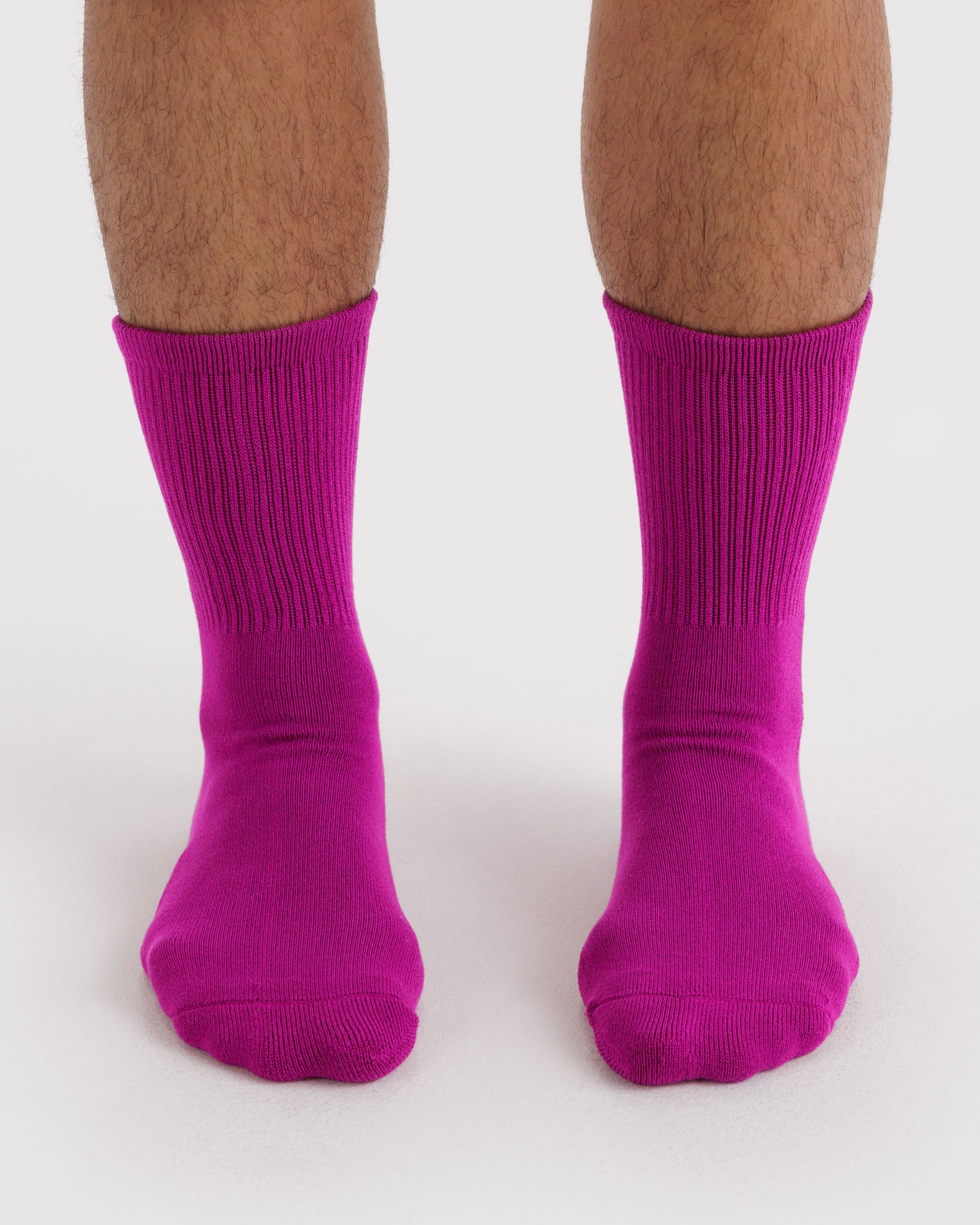 BAGGU Ribbed Sock - Deep Fuchsia