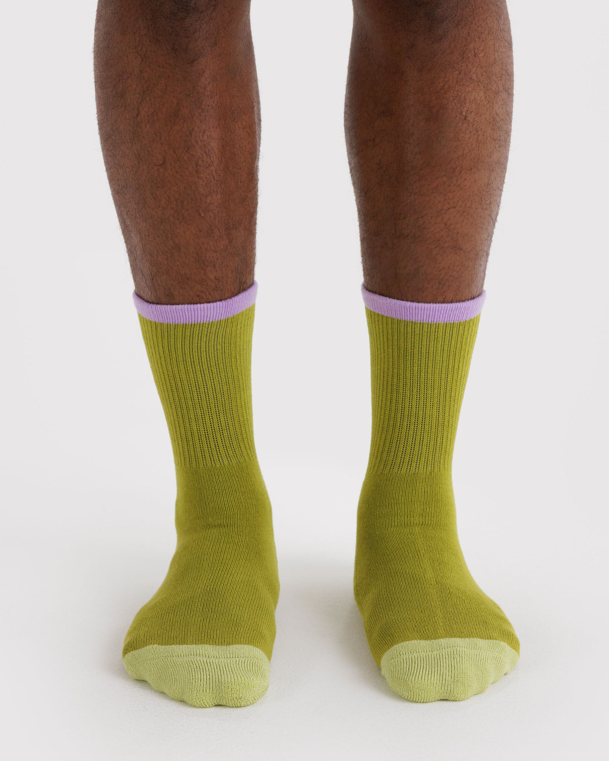BAGGU Ribbed Sock - Olive Mix