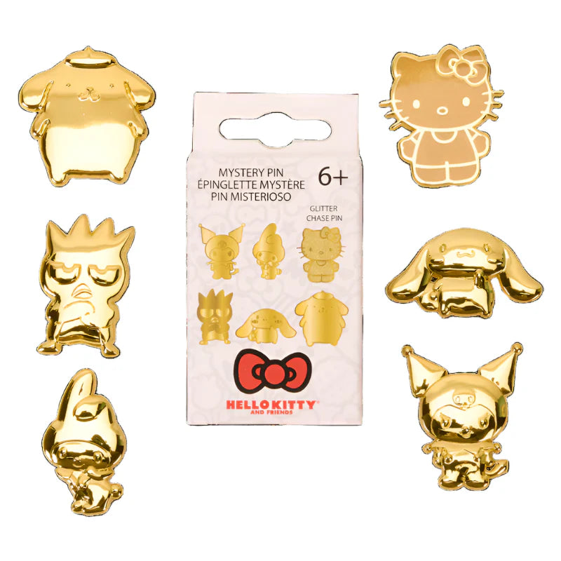 Hello Kitty and Friends x Loungefly 50th Anniv. Gold Blind Box Pin