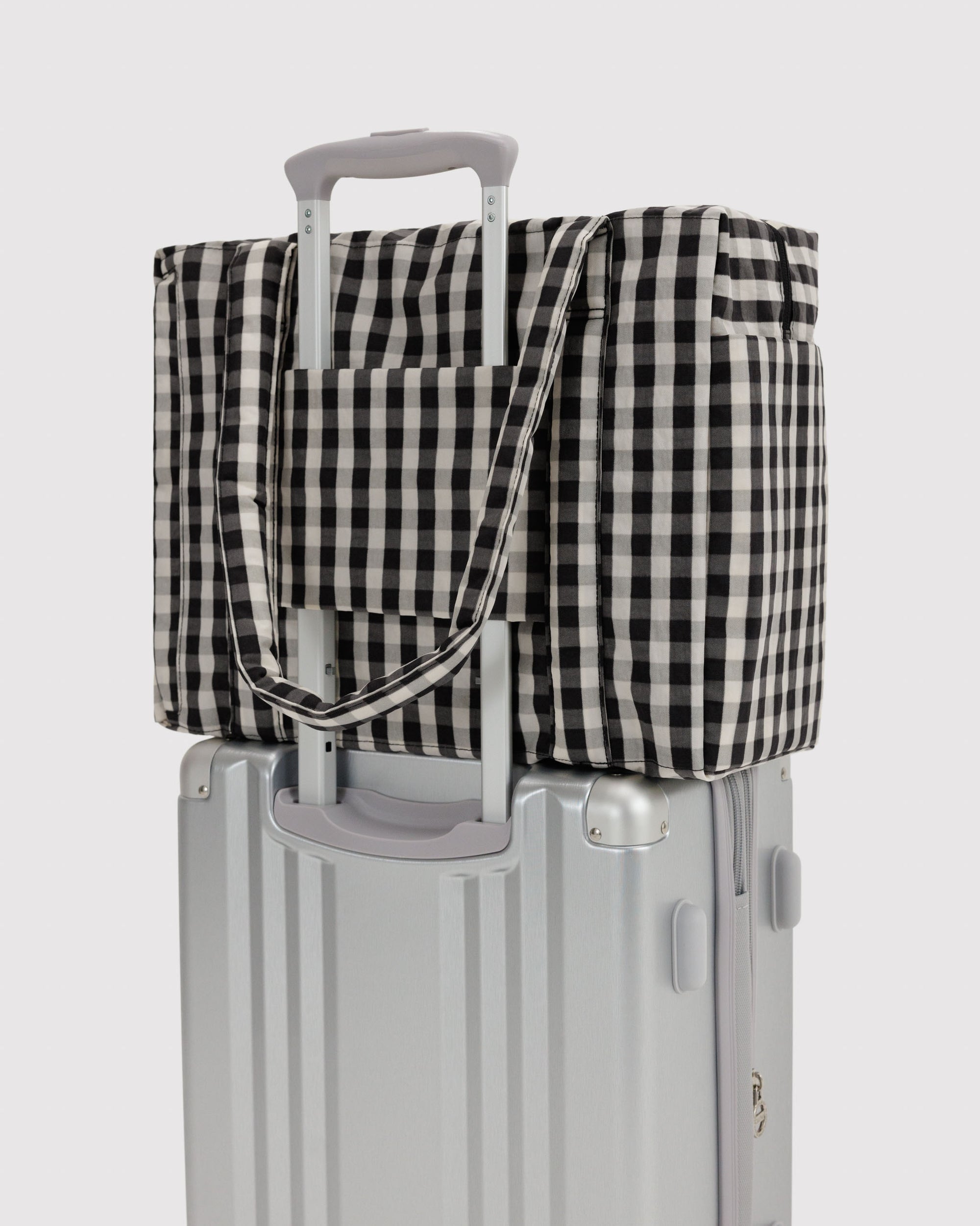 BAGGU Small Cloud Carry-On - Black & Cream Gingham