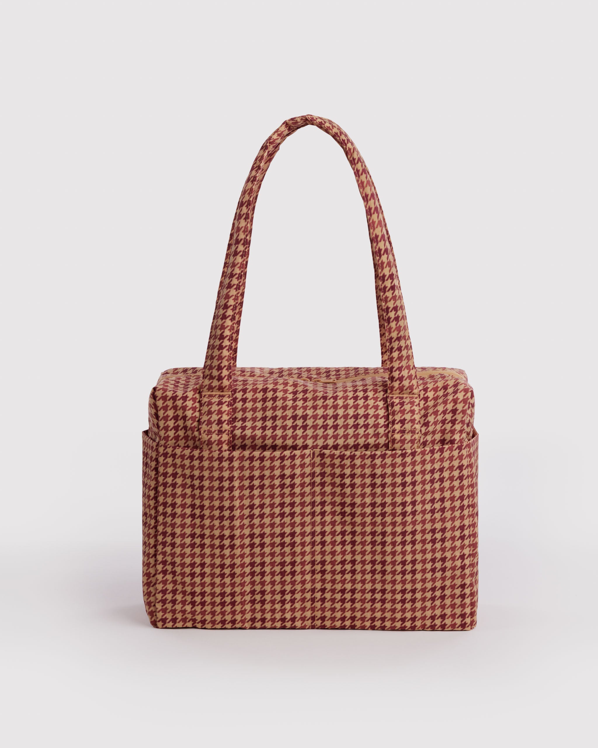 BAGGU Small Cloud Carry-On - Tan Houndstooth