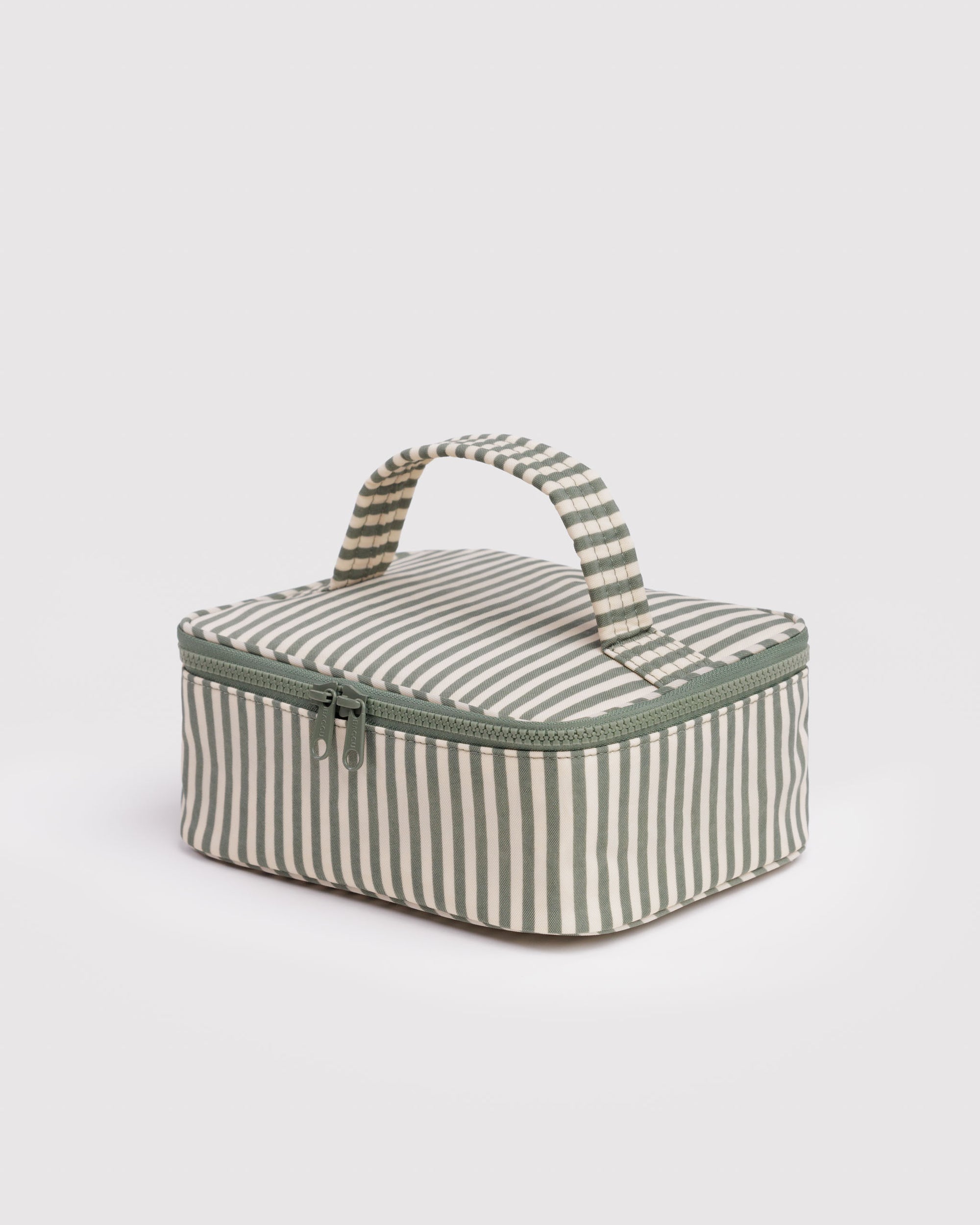 BAGGU Small Cosmetic Case - Sage Stripe