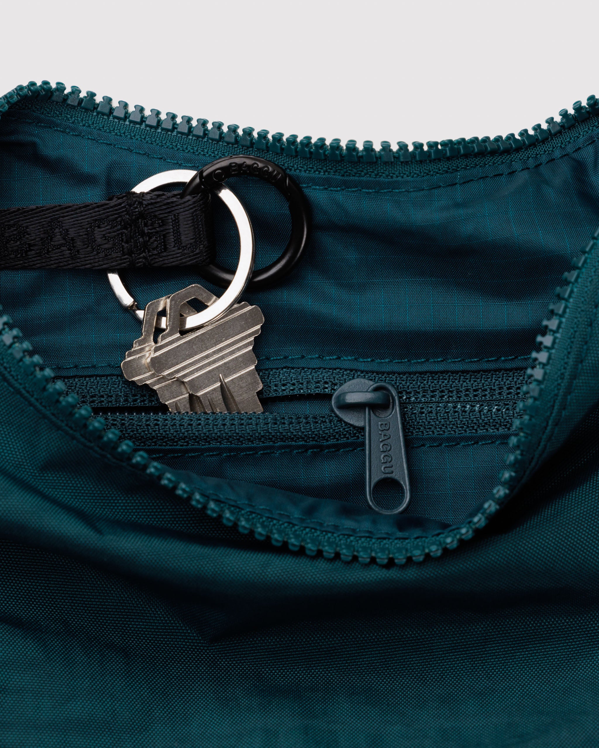 BAGGU Small Nylon Crescent Bag - Deep Sea