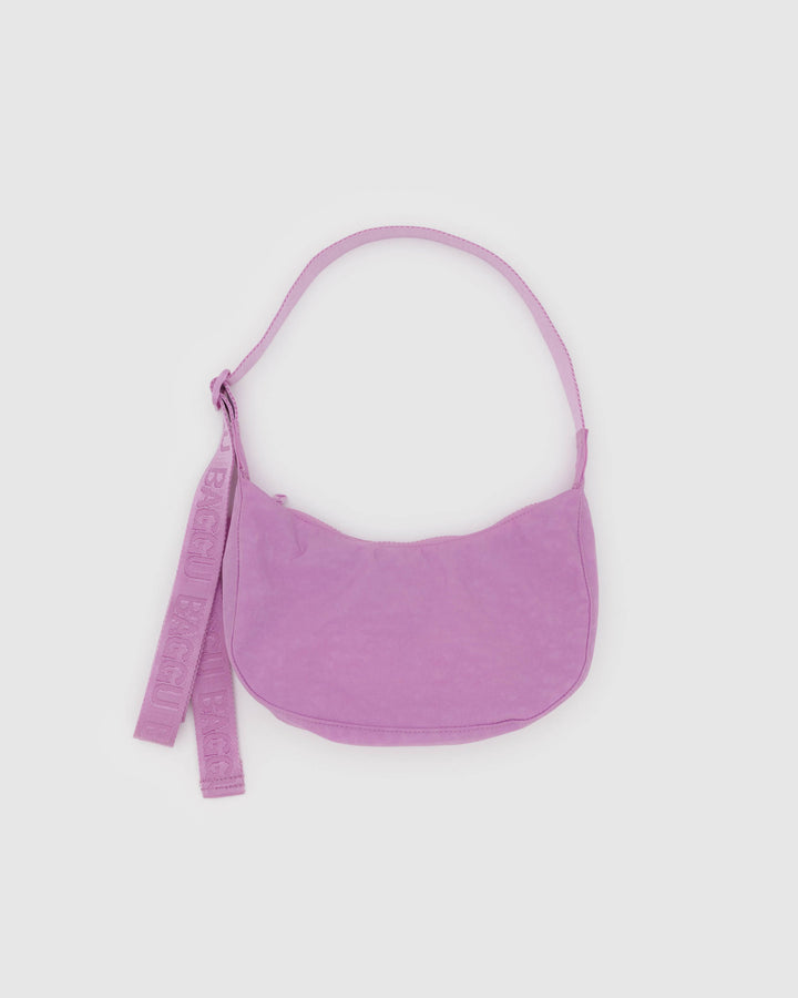 BAGGU Small Nylon Crescent Bag - Peony