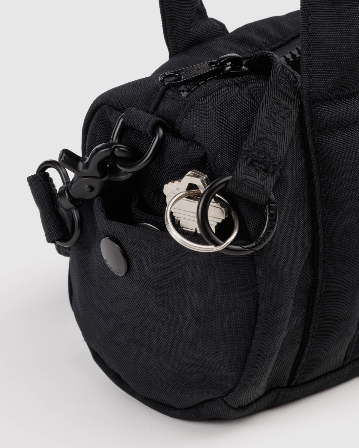 BAGGU Small Nylon Duffle Bag - Black