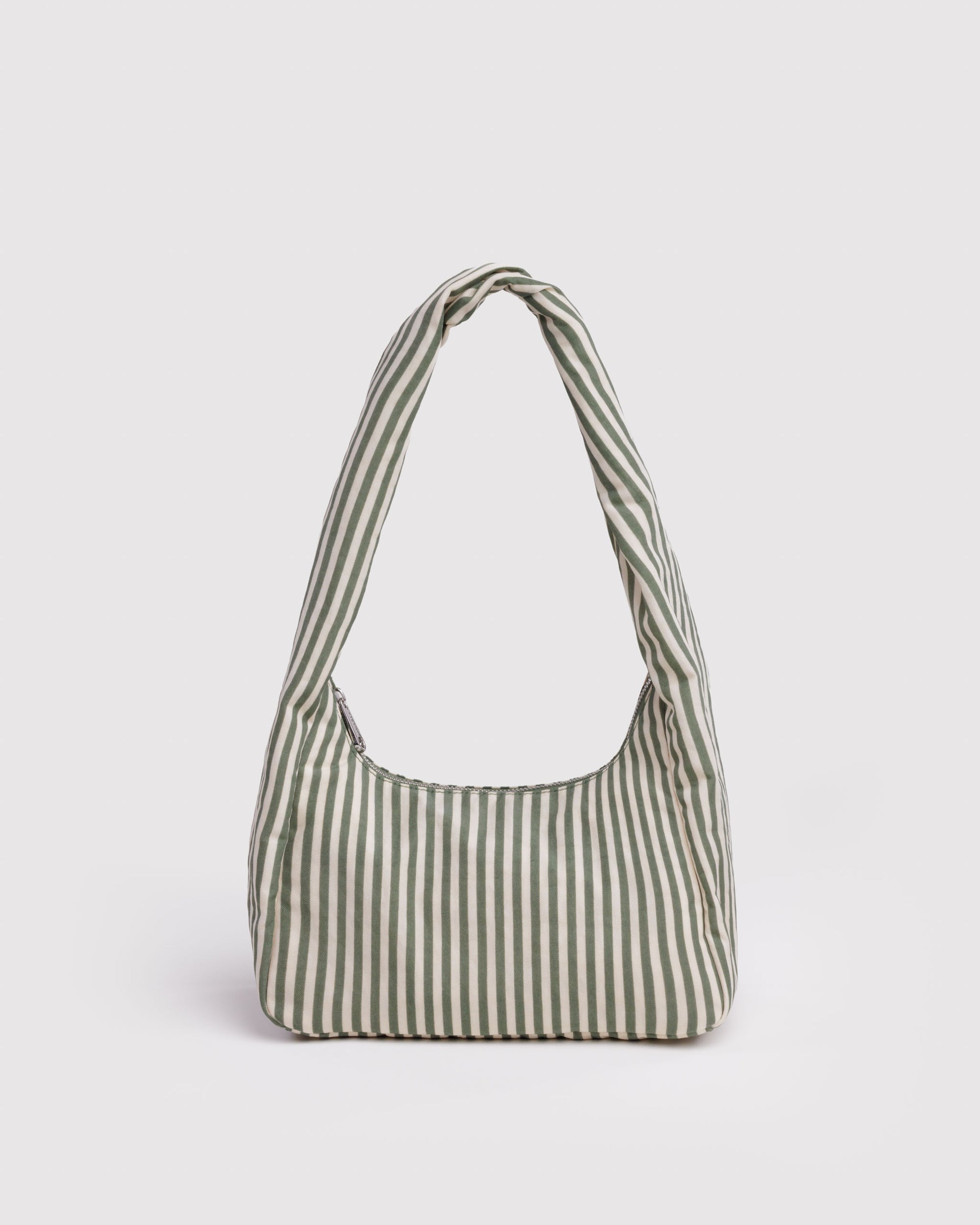BAGGU Small Nylon Meringue - Sage Stripe