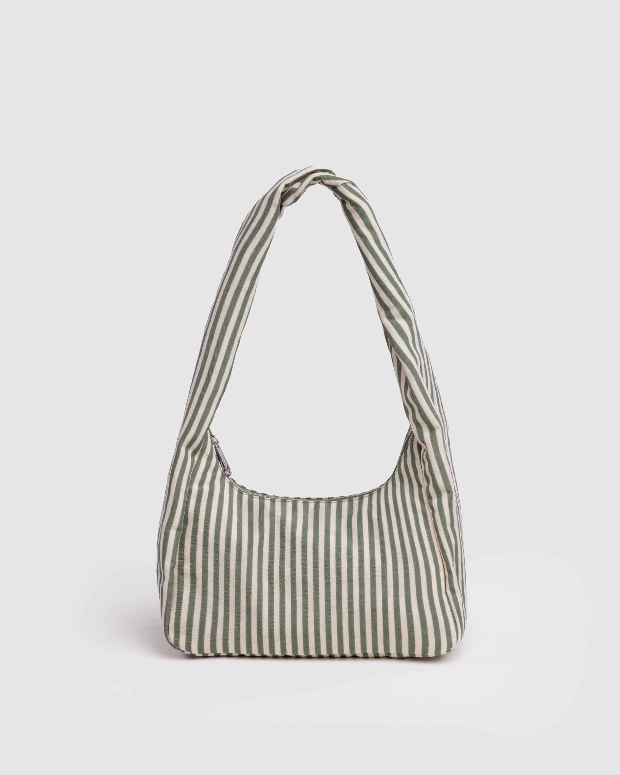 BAGGU Small Nylon Meringue - Sage Stripe