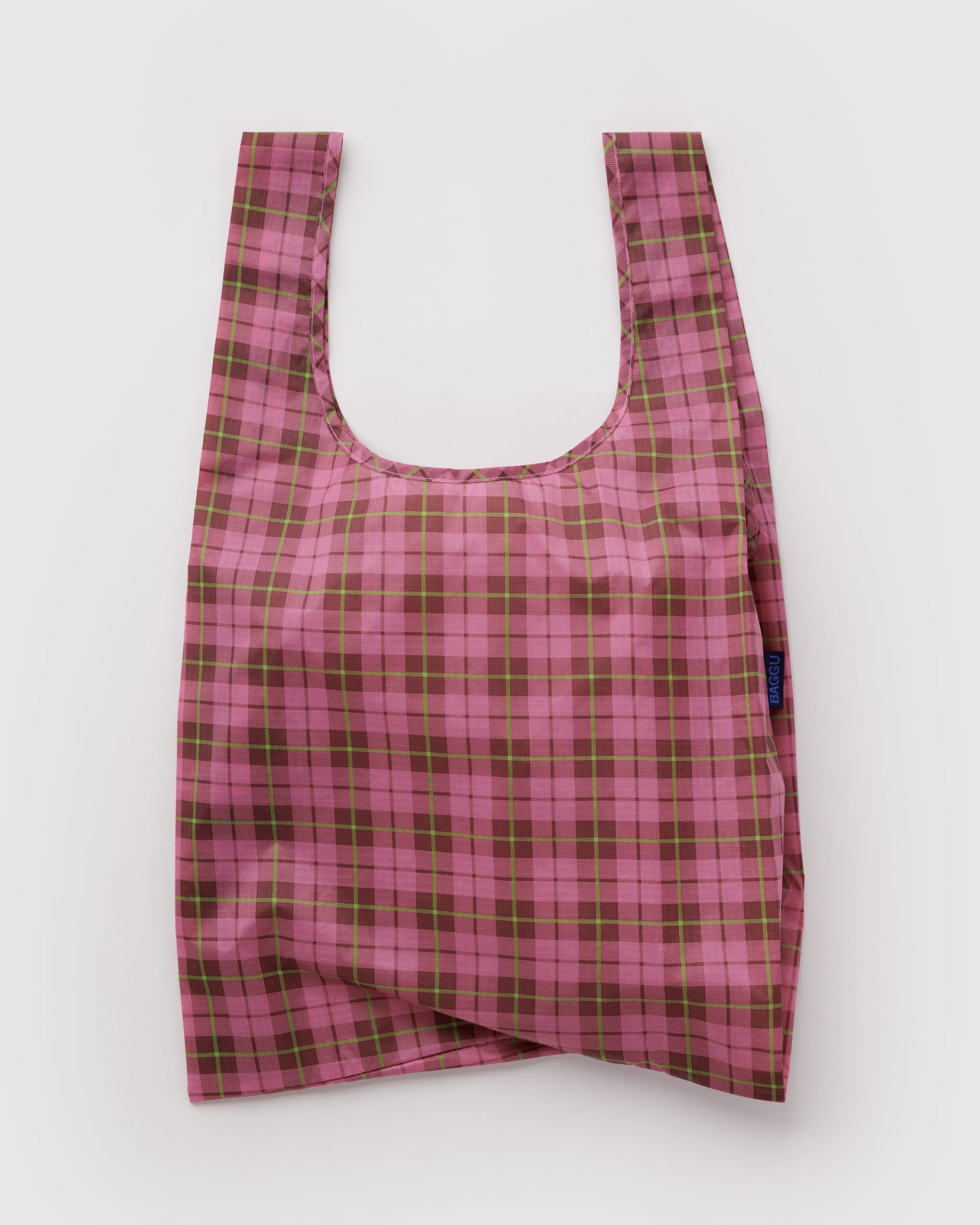 Standard Baggu - Azalea Pink Tartan