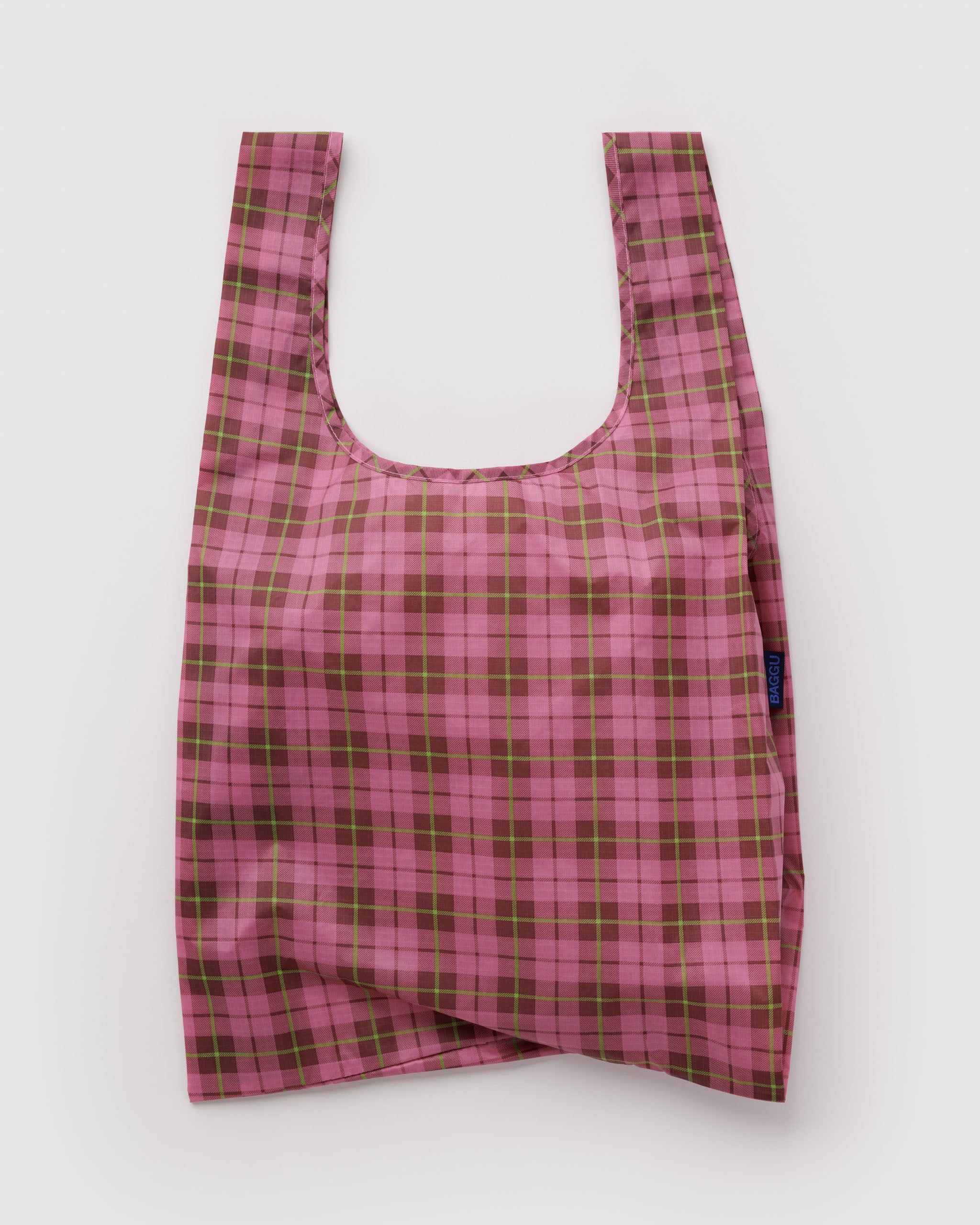 Standard Baggu - Azalea Pink Tartan