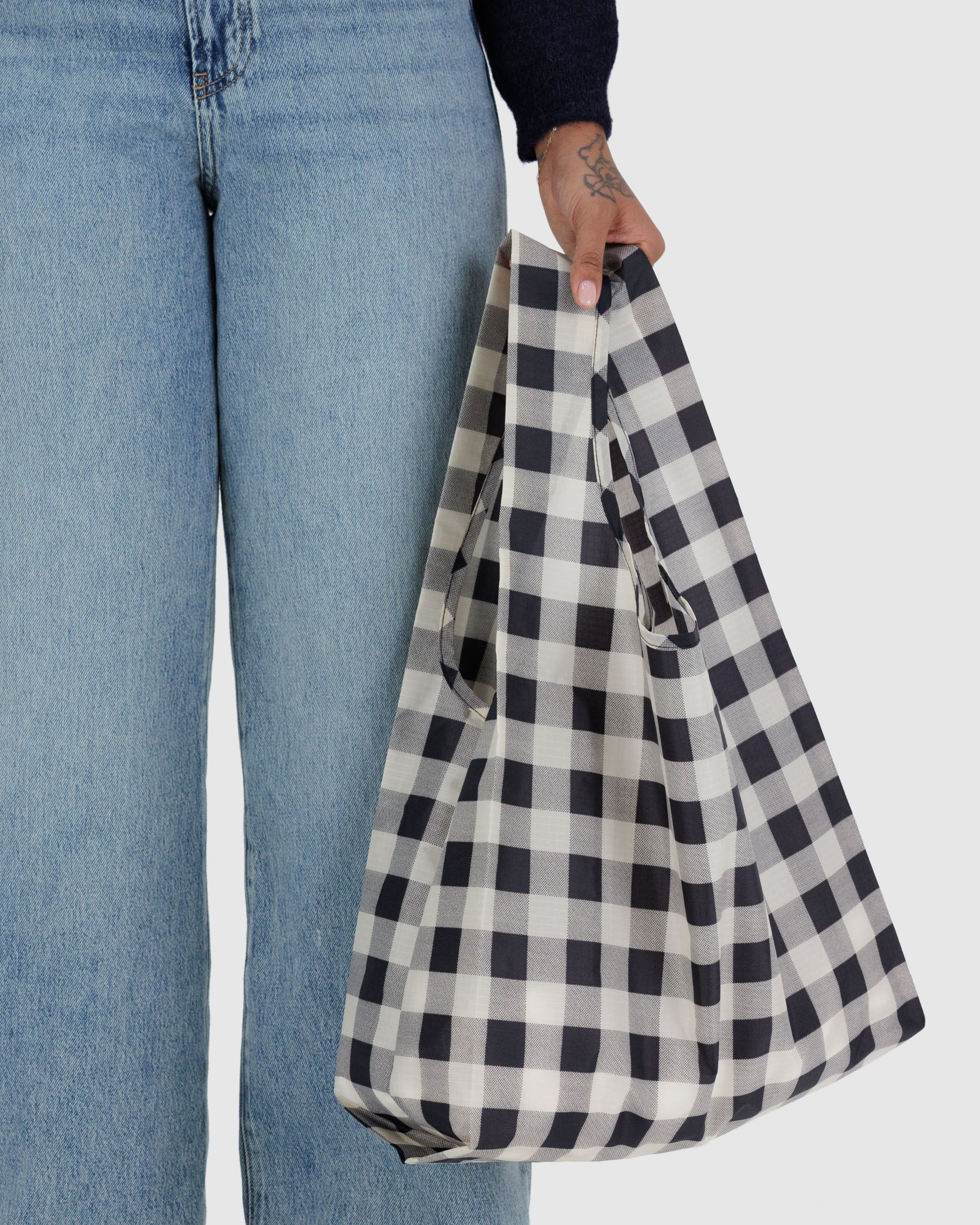 BAGGU Standard - Black & White Big Check