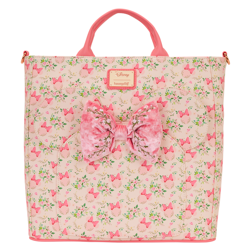 Loungefly Minnie Mouse Floral All-Over Print Convertible Backpack & Tote Crossbody Bag