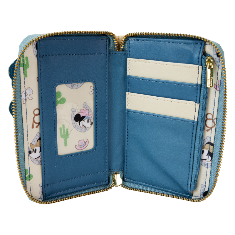 Loungefly Disney Western Mickey and Minnie Zip Around Wallet