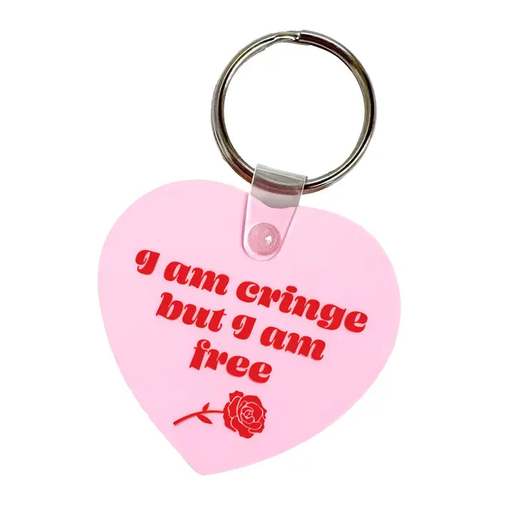 I am Cringe but I am Free Keychain