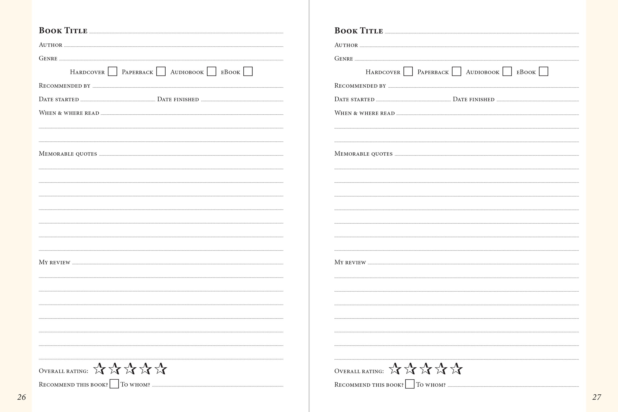 The Book Lover's Journal