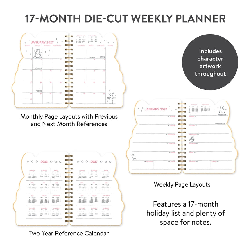 2027 Miffy A Year in Color Die-Cut Weekly Planner