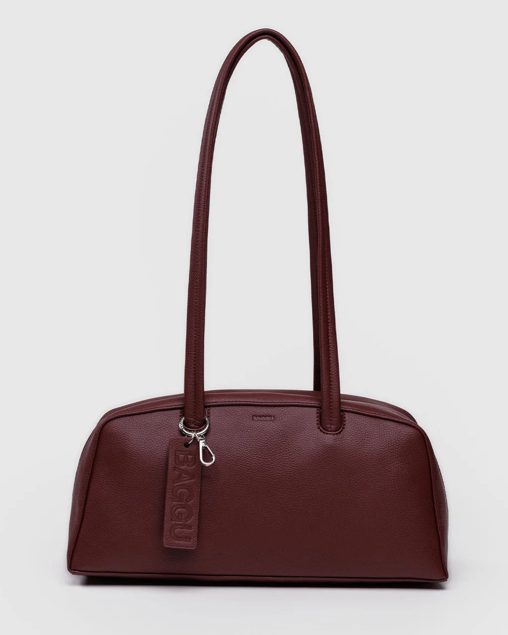 BAGGU Recycled Leather Bowler Bag - Mahogany