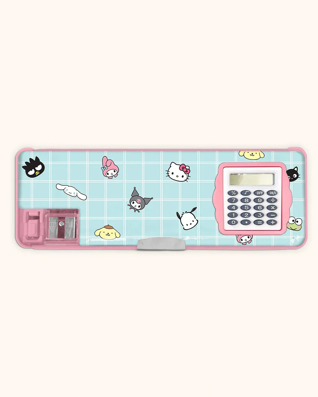 Hello Kitty And Friends Blue Grid Pencil Case