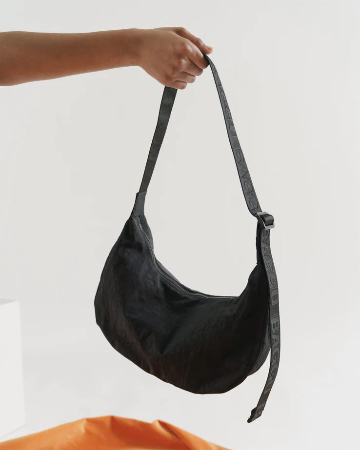 Baggu Medium Nylon Crescent Bag Black