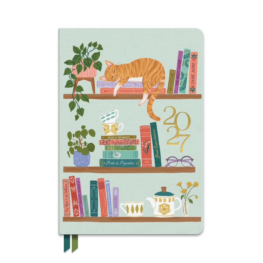 2027 Library Cat-Alog Clara Clothbound Planner