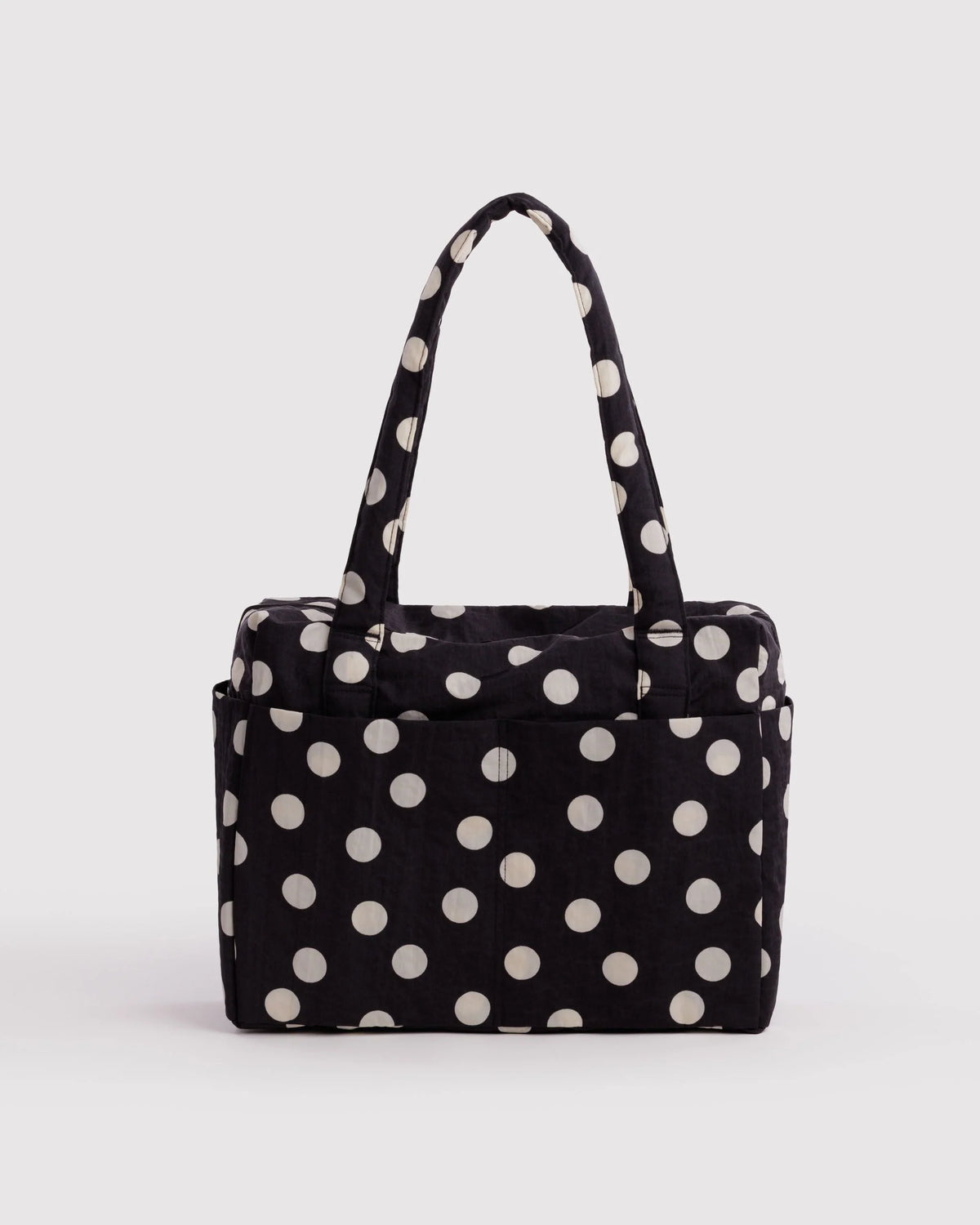 BAGGU Small Cloud Carry-On - Black and Cream Polka Dot