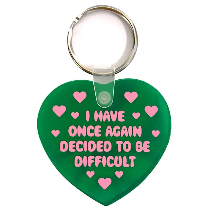 I am Difficult Keychain