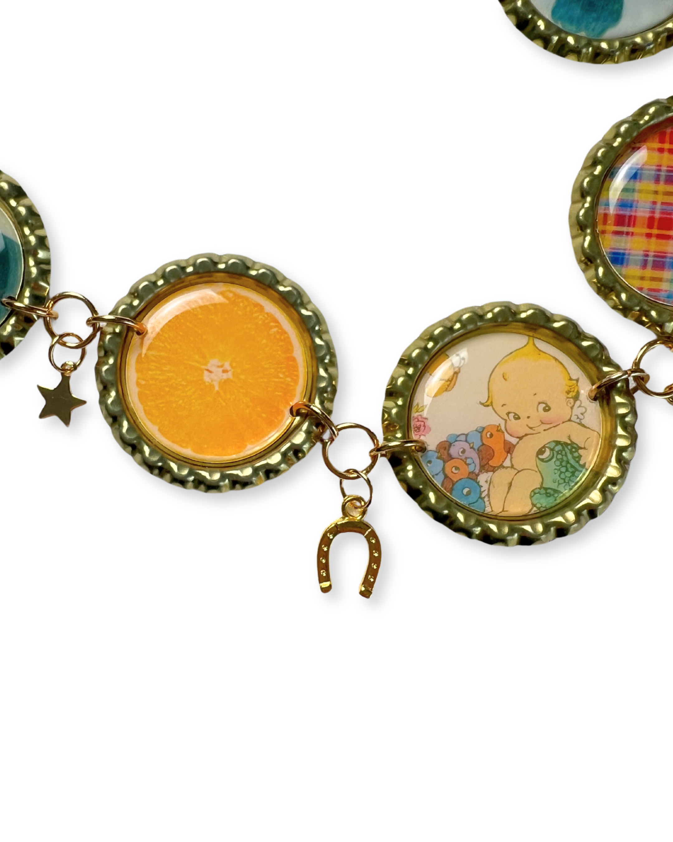 Lucky Kewpie Necklace: Gold