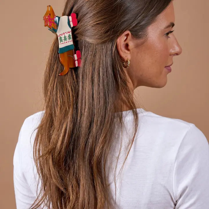 Shape Up Claw Clip-Dashing Dachshund