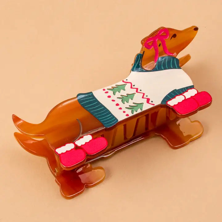 Shape Up Claw Clip-Dashing Dachshund