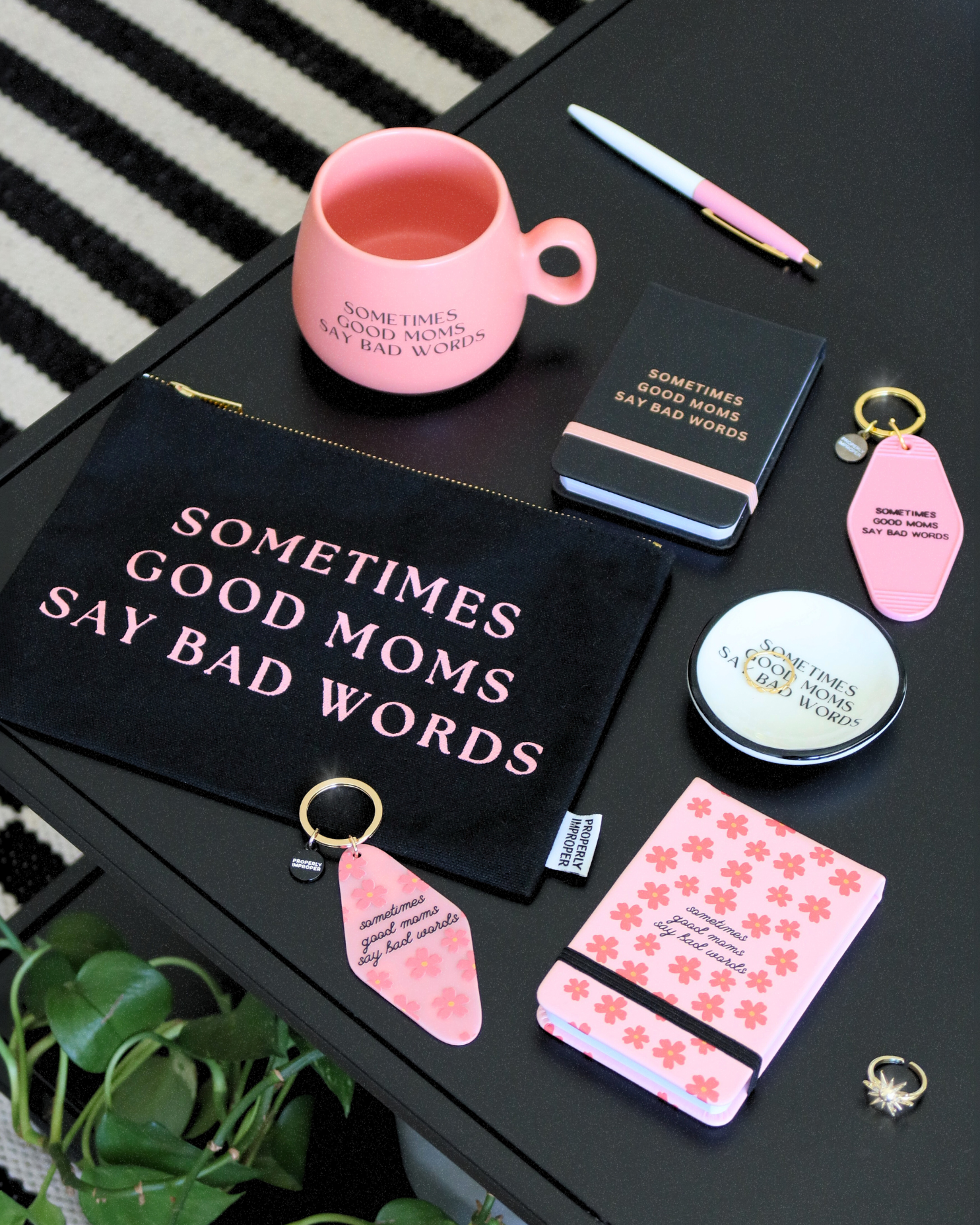 Printed Keychain Sometimes Good Moms Say Bad Words