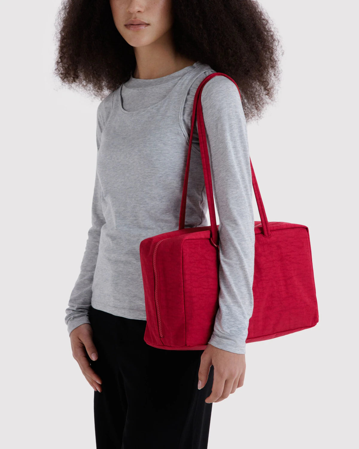 BAGGU Medium Nylon Bowler Bag - Cherry