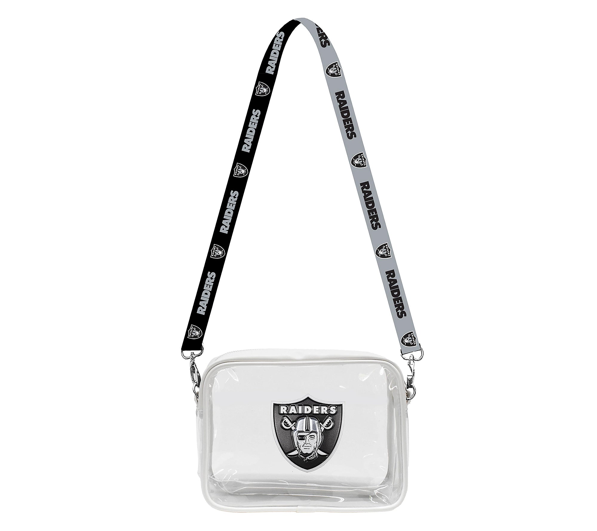NFL Raiders Clear Fanny Fan Purse