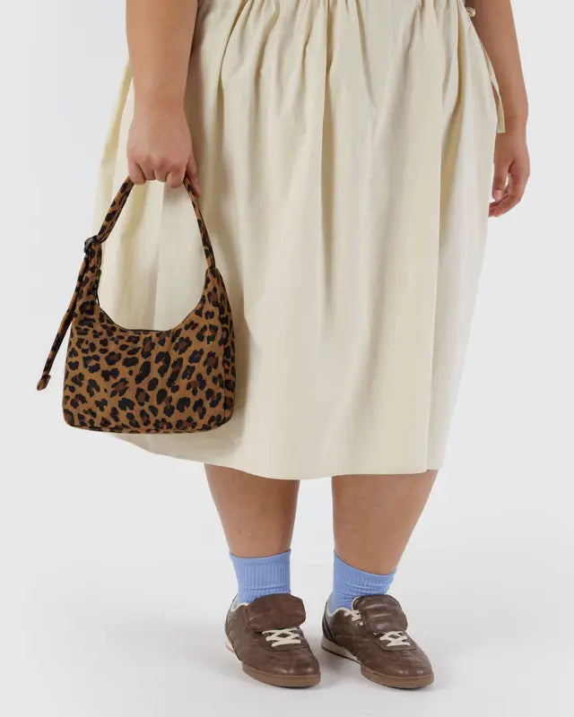 BAGGU Mini Nylon Shoulder Bag - Leopard