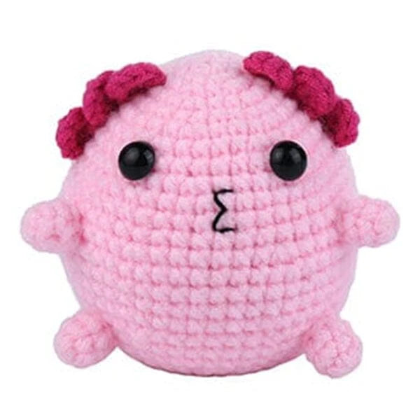 The LOOP Brigade: DIY Mini Crochet Plush Toy Complete Kit For Beginners - Lily the Axolotl
