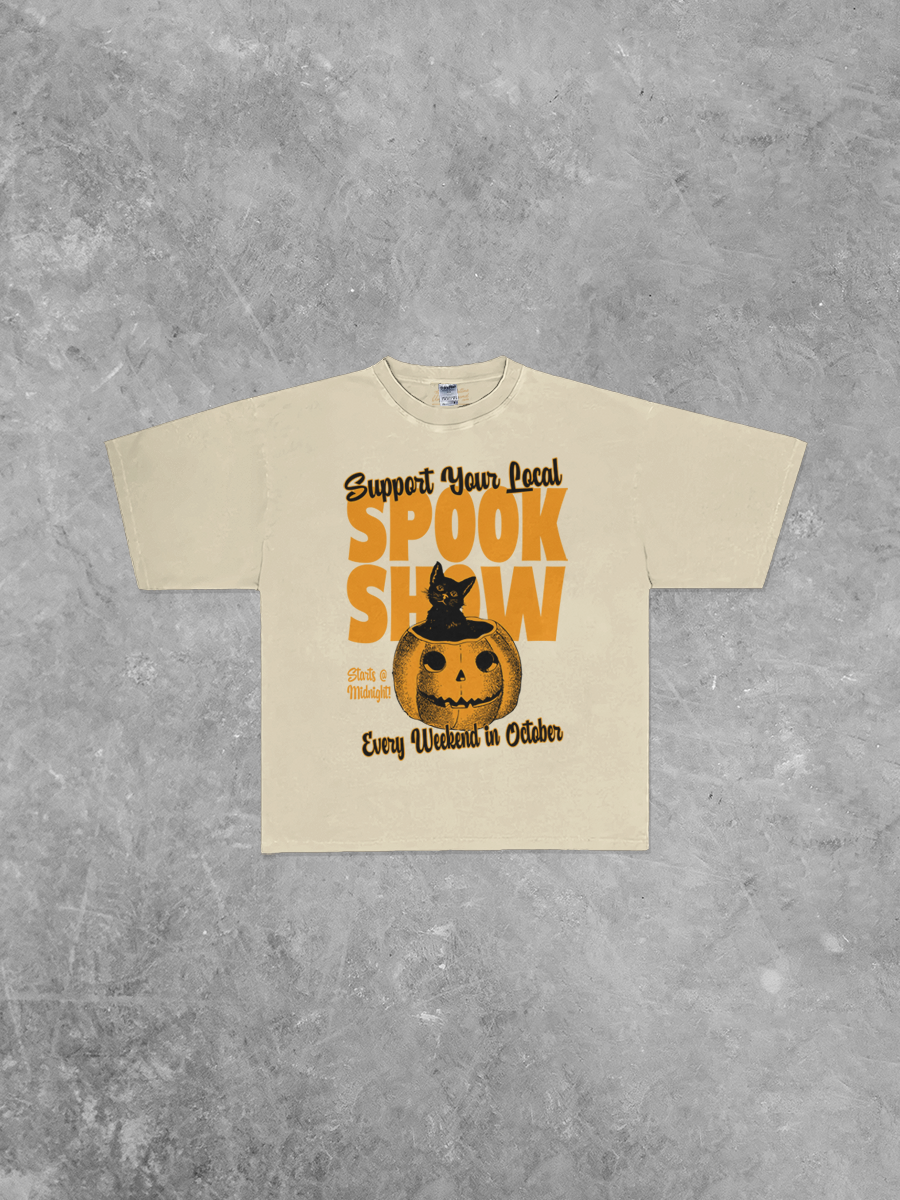 Support Your Local Spook Show, Boxy Oversized TShirt