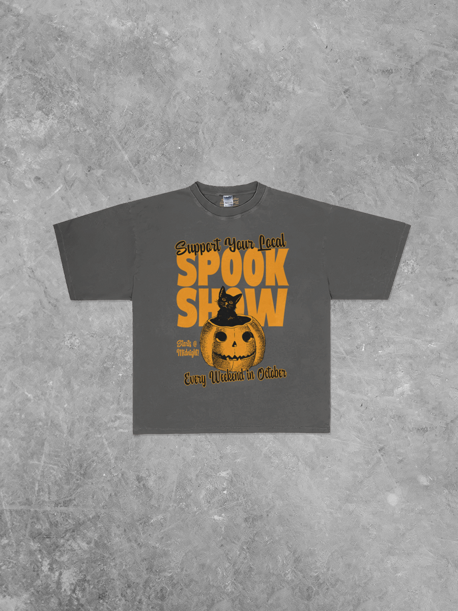 Support Your Local Spook Show, Boxy Oversized TShirt