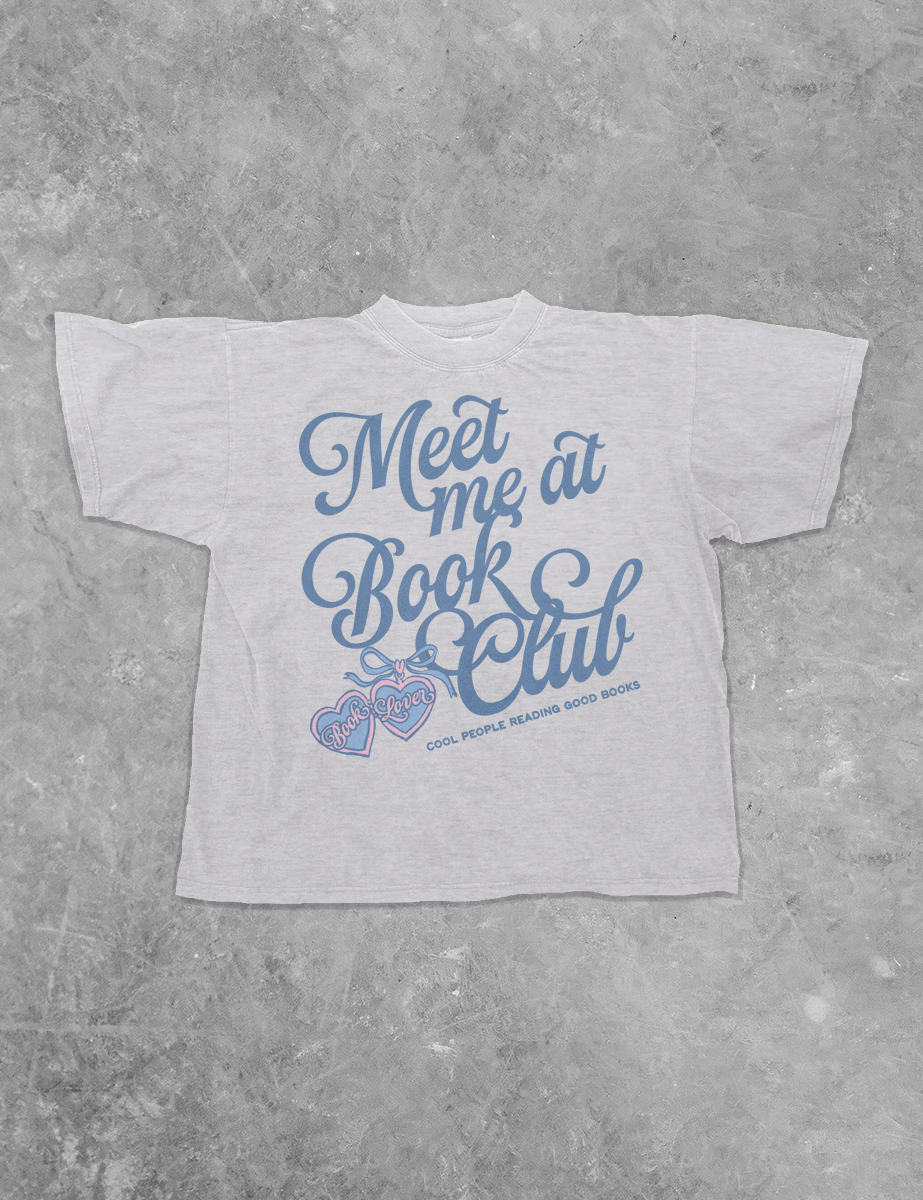Meet Me at Book Club Boxy Cotton T-Shirt