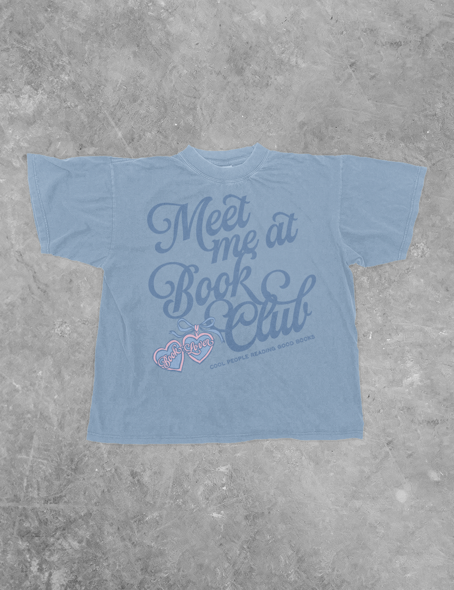 Meet Me at Book Club Boxy Cotton T-Shirt