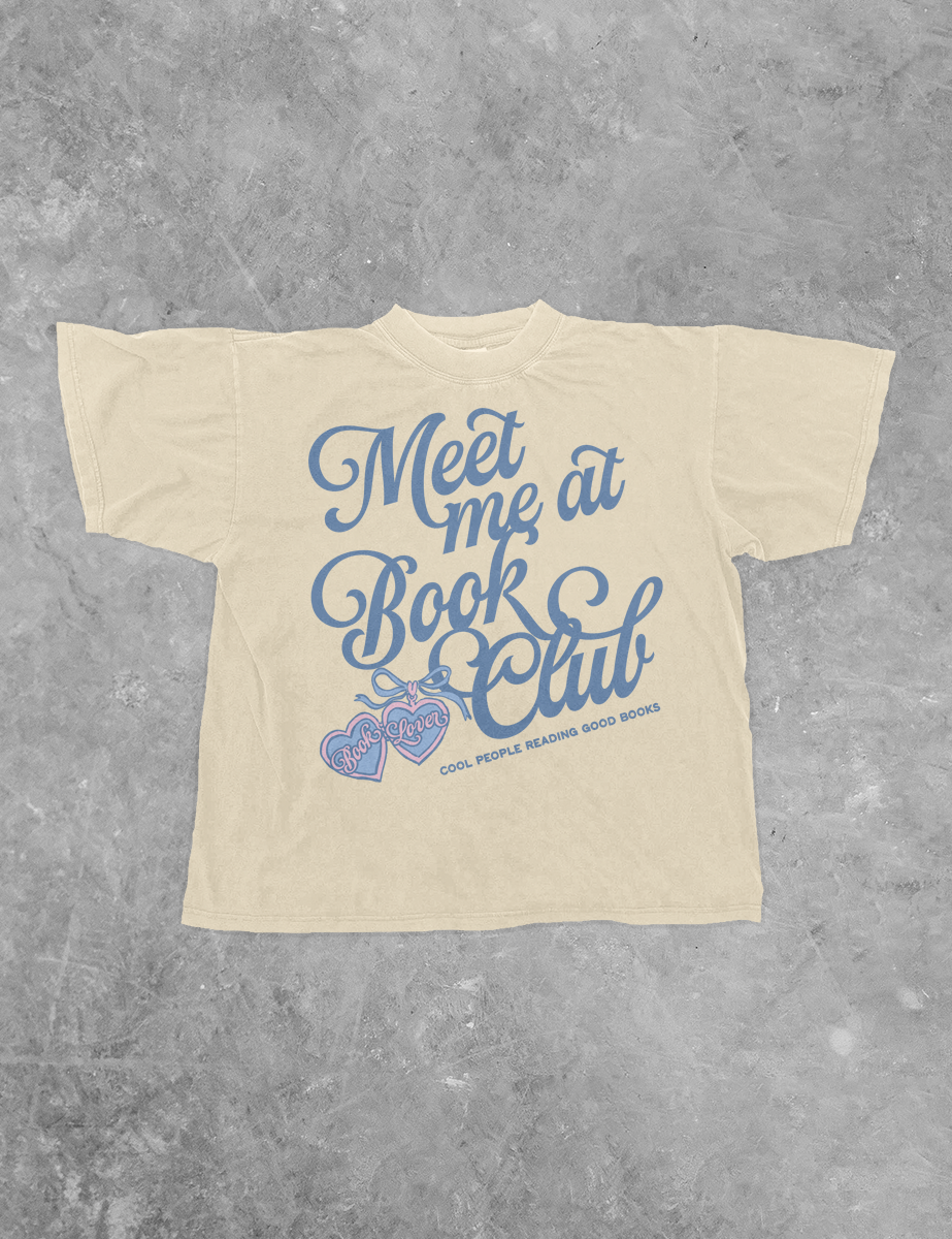 Meet Me at Book Club Boxy Cotton T-Shirt