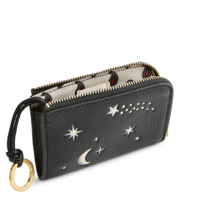 Vera Bradley Zip Card Pouch Leather Starry Night
