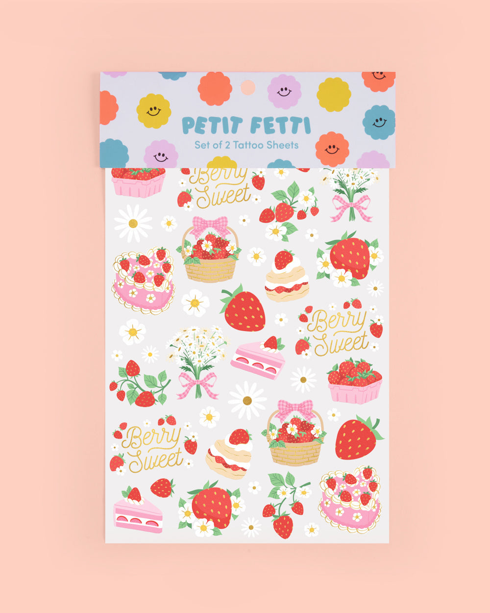 Berry Sweet Tats - 60 foil temporary tattoos