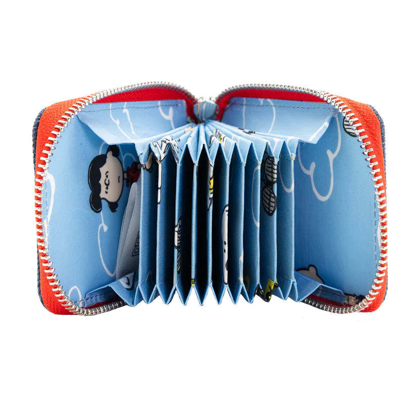 Peanuts 75th Anniversary “Happiness Is a Warm Puppy” Denim Accordion Wallet