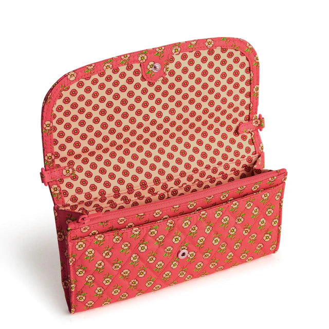 Vera Bradley Wildwood Wallet Crossbody Tiny Poppies