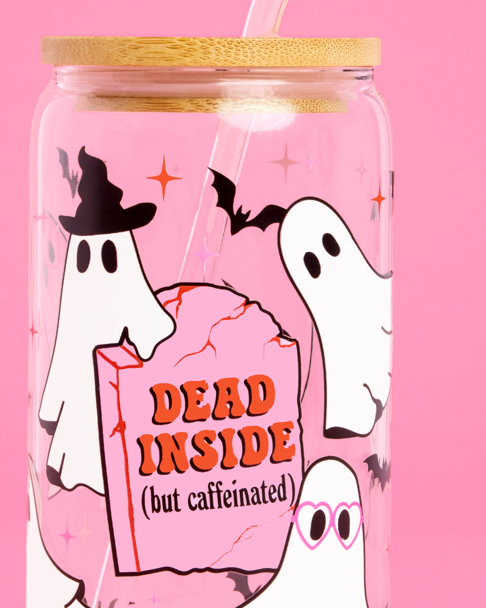 Halloween Ghost Tumbler - glass cup set