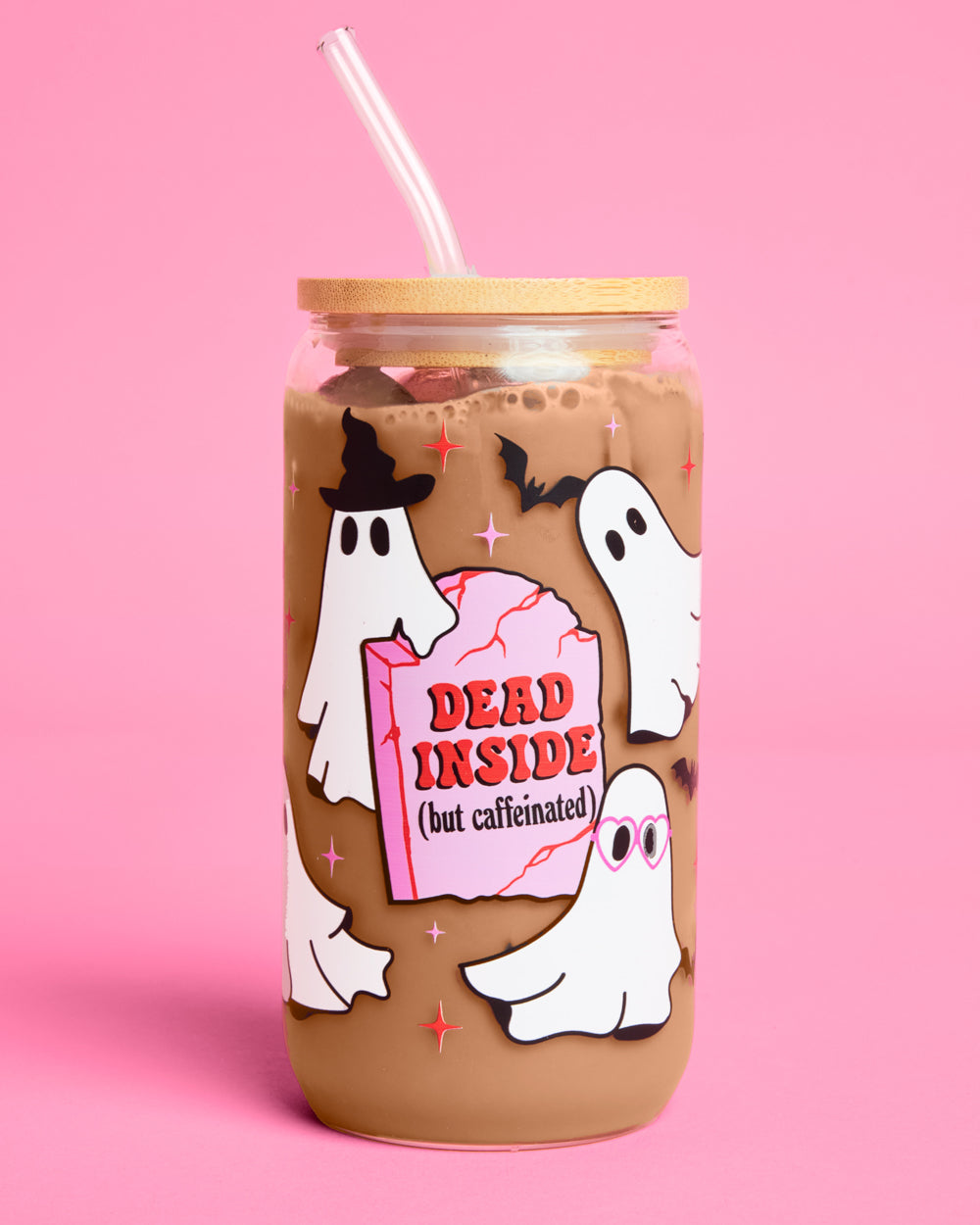 Halloween Ghost Tumbler - glass cup set