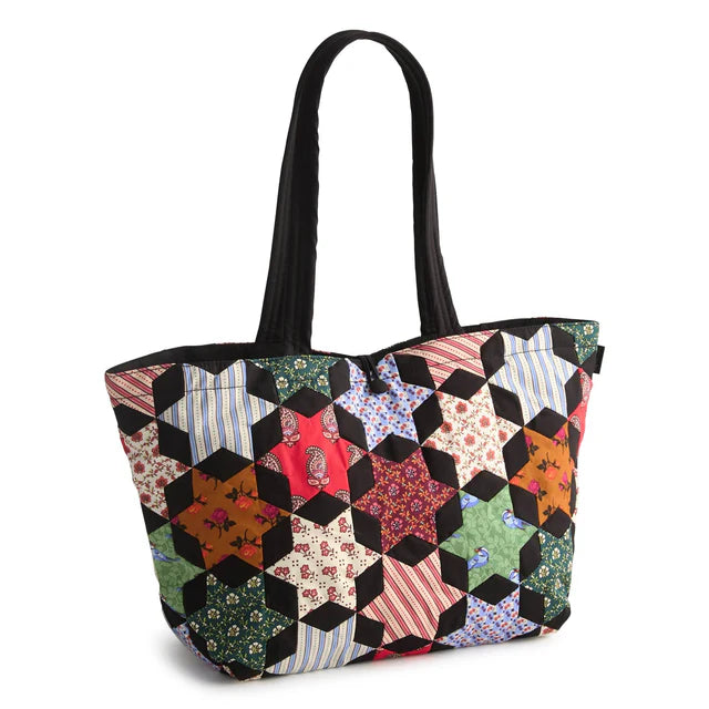 Vera Bradley Small Hathaway Tote Star Patchwork